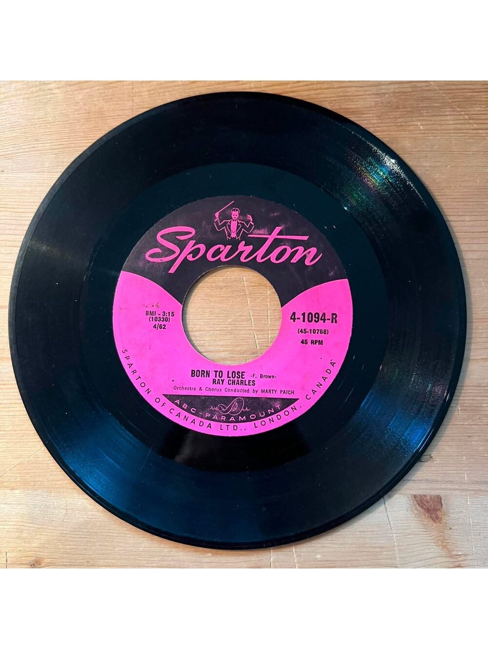 Ray Charles - Born to Lose/I can't Stop Loving You 45rpm VG+ R11